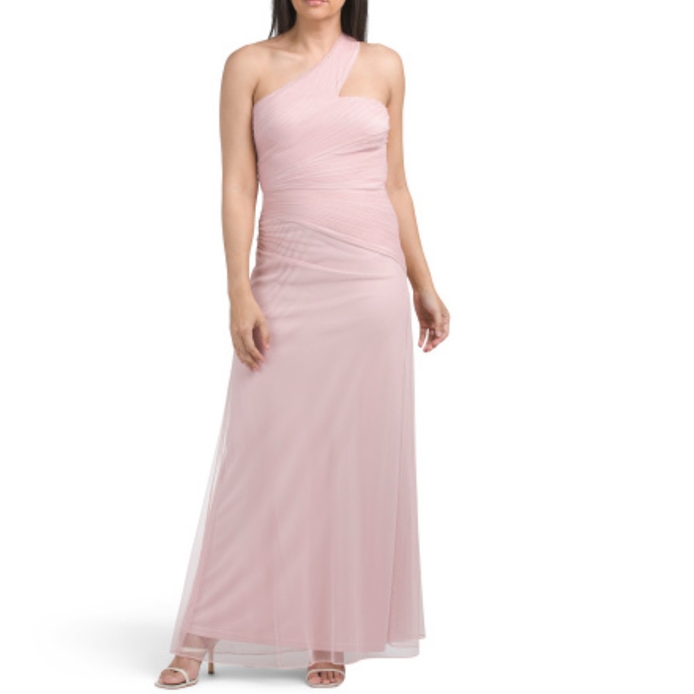 DKNY Elegant Pink One-Shoulder Dress